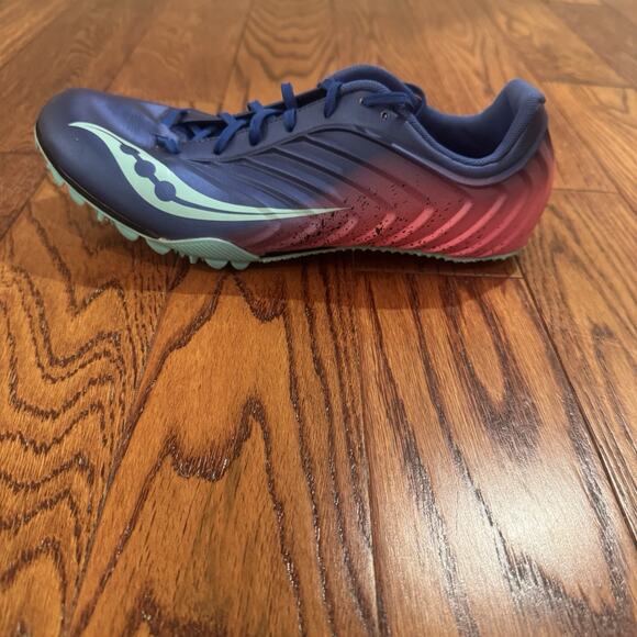Saucony Spitfire 5 Womens 9.5 Track Spikes Cleats 7 Implements Purple Shoes Run - Picture 4 of 16